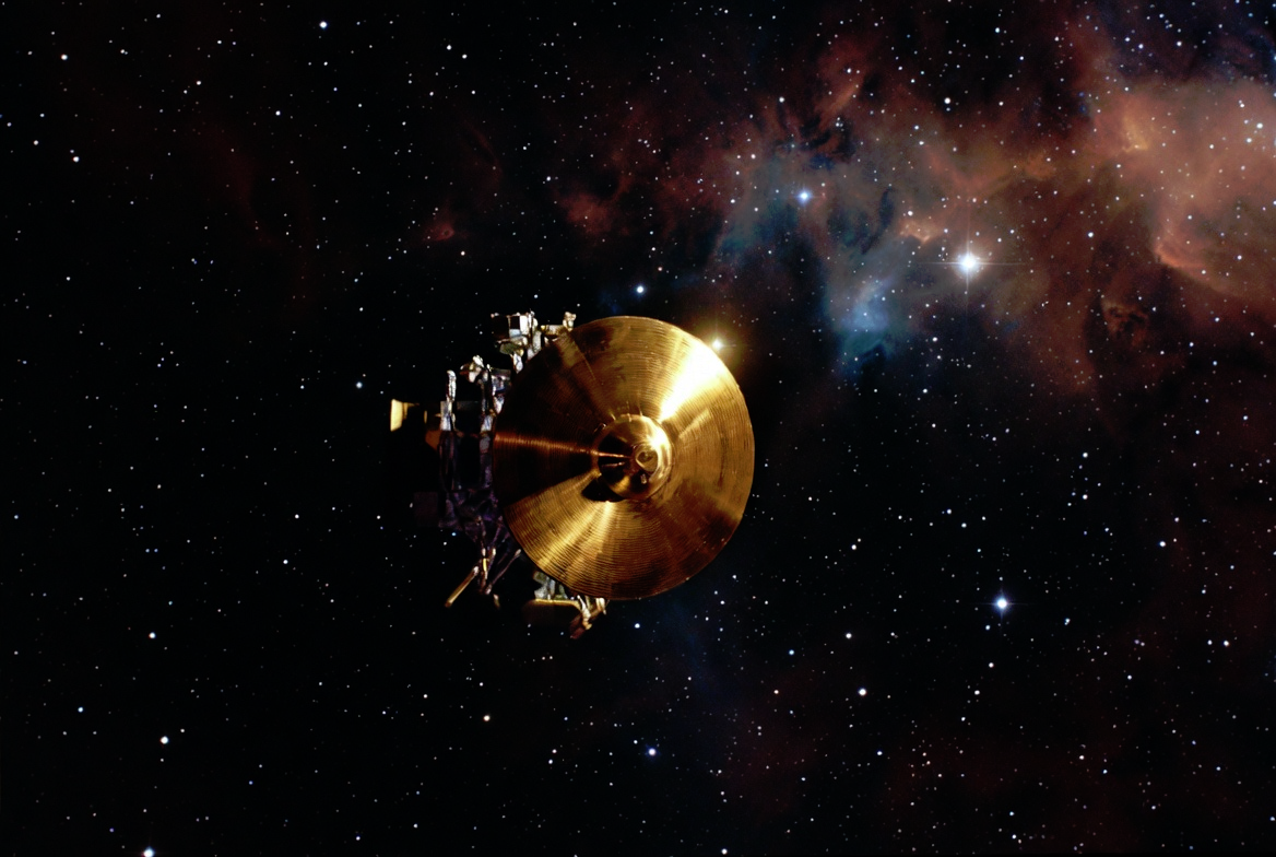 Voyager 1 and its Golden Record in interstellar space